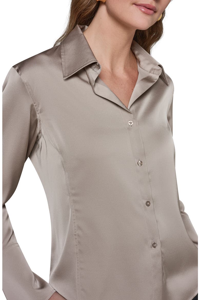 Satin Button-Up Shirt, Alternate, color, TURIN