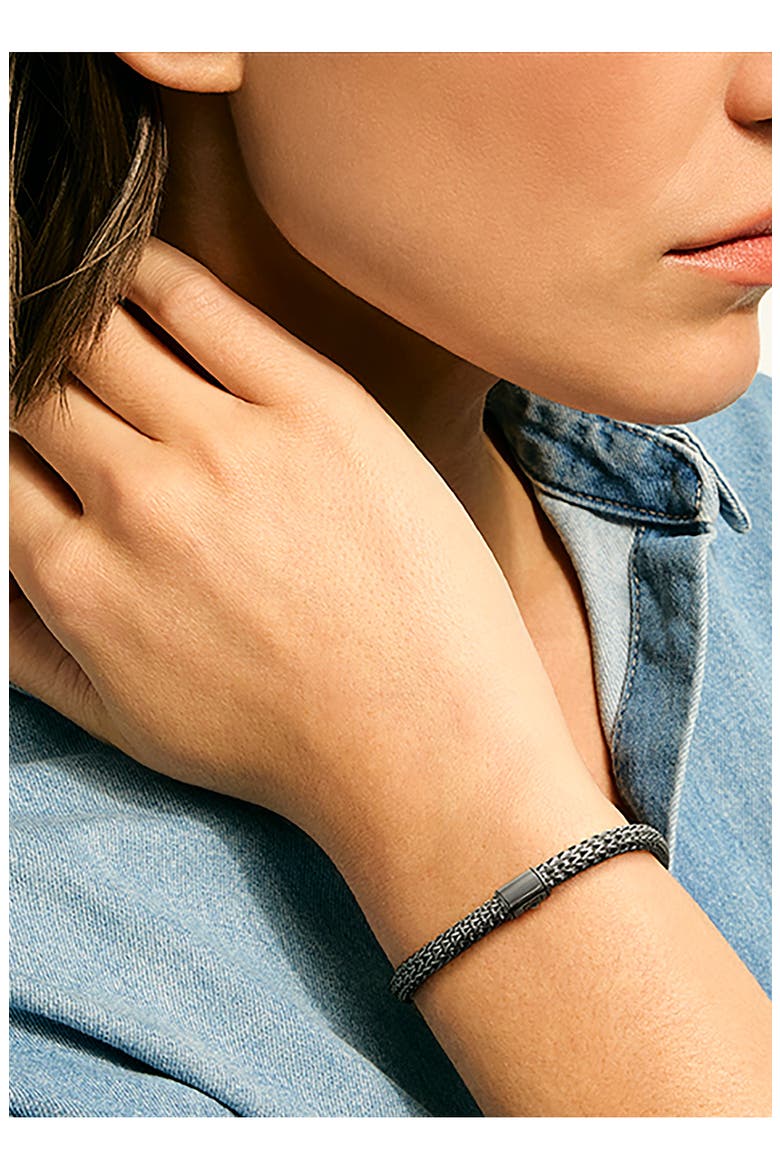 Icon Bracelet, 5mm, Alternate, color, DARKENED SILVER
