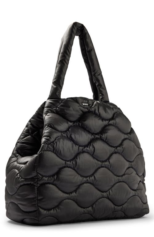 Hugo Boss Boss Ellie Quilted Tote In Black