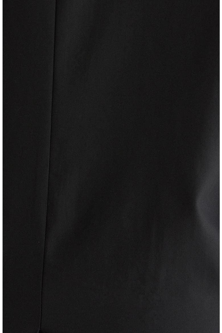 Stand Collar Wool Blazer, Alternate, color, BLACK