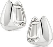 Sterling Forever Luna Teardrop Hoop Earrings