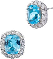 SAVVY CIE JEWELS Cushion Stud Earrings