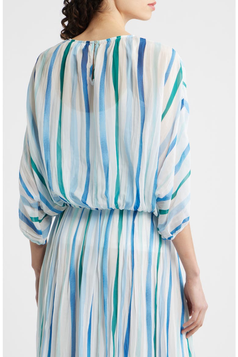 Stripe Pleated Dolman Sleeve Top, Alternate, color, SEA GLASS BRUSH STROKE