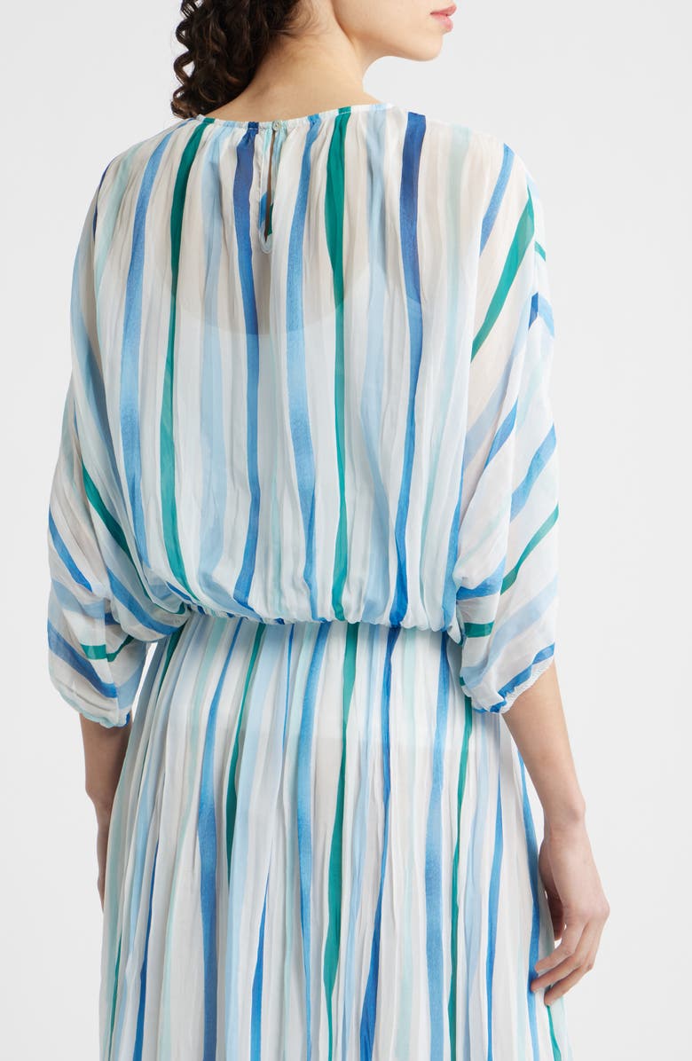 Cloth & Stone Stripe Pleated Dolman Sleeve Top, Alternate, color, Sea Glass Brush Stroke