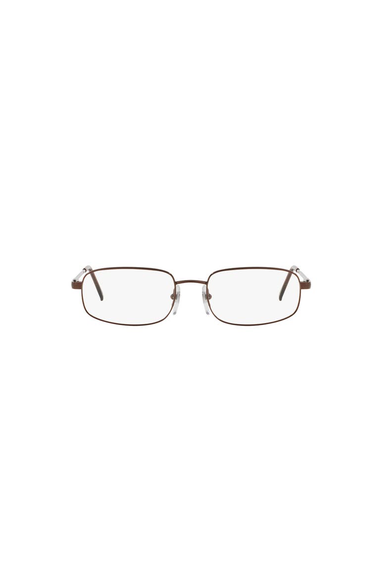 51mm Rectangle optical glasses, Alternate, color, Brown