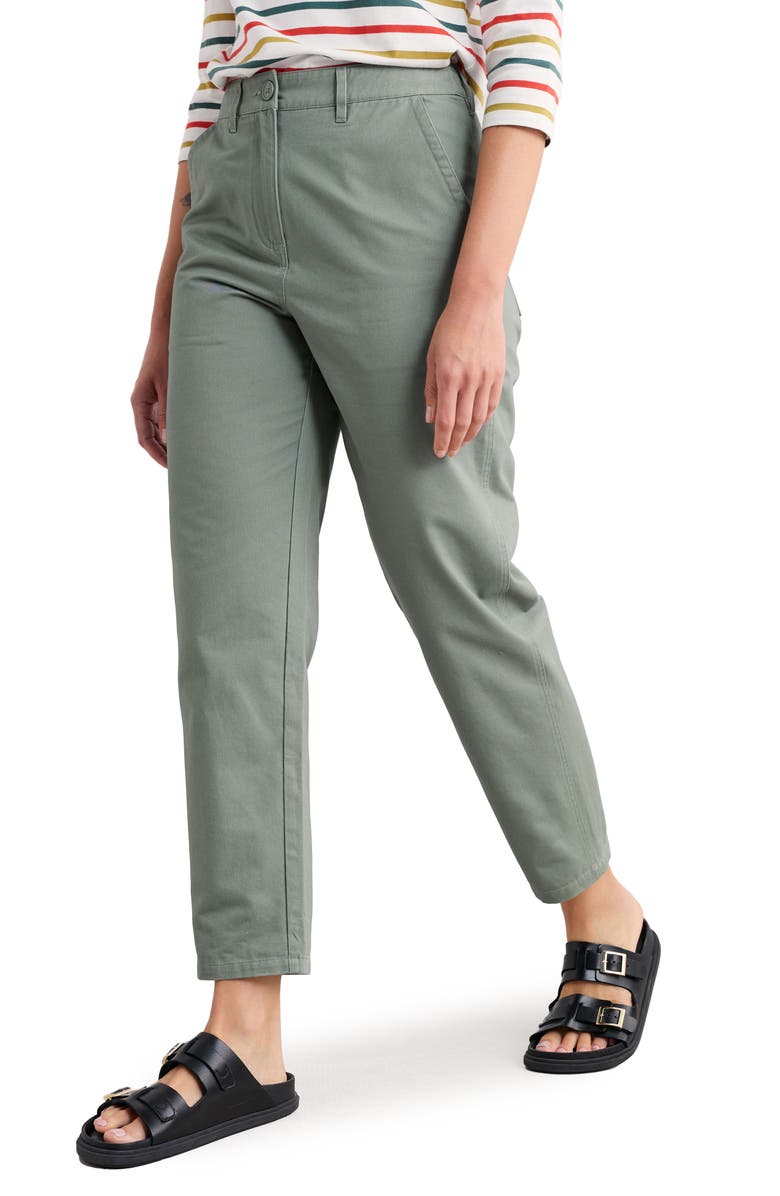 Seasalt Cornwall Mor Path Organic Cotton Ankle Straight Leg Pants, Alternate, color, Balsam