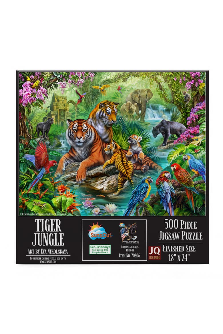Tiger Jungle 500 piece Jigsaw Puzzle for Adults, Alternate, color, Multicolor