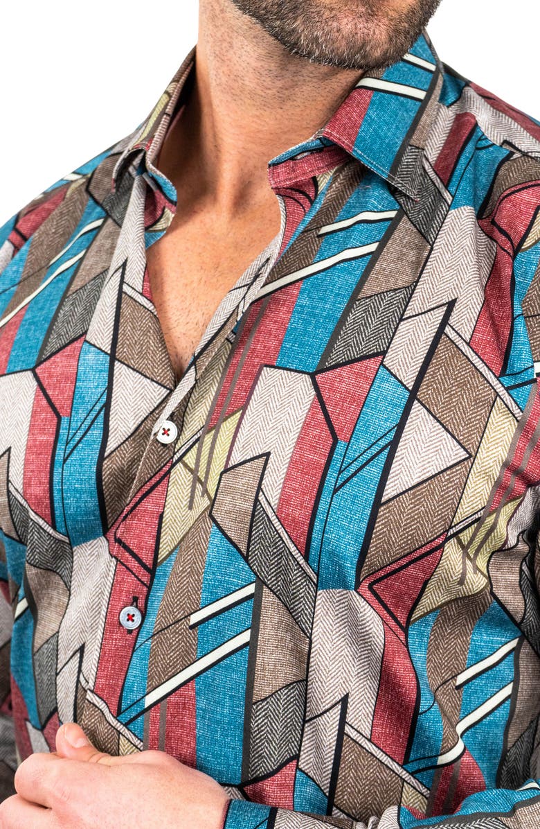 Maceoo Fibonacci Picasso Contemporary Fit Button-Up Shirt, Alternate, color,