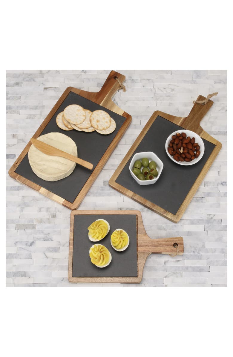 BIA Cordon Bleu Set of 3 Rectangular Wood Serving Boards, Alternate, color, Natural