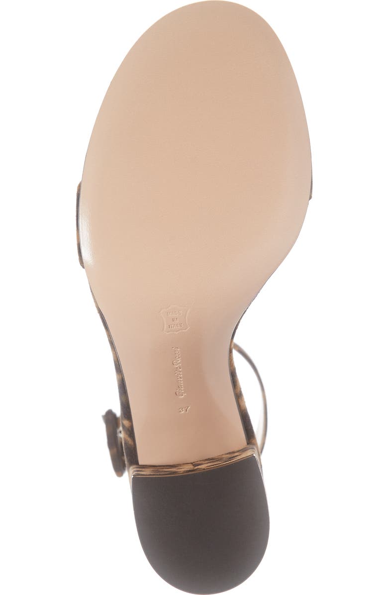 Gianvito Rossi Leopard Print Ankle Strap Sandal, Alternate, color,