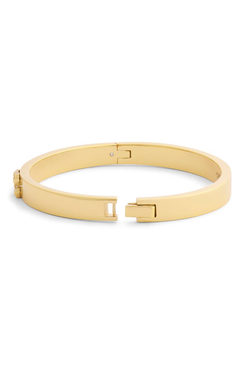 Sculpted C Pavé Hinge Bangle, Alternate, color, SHINY GOLD