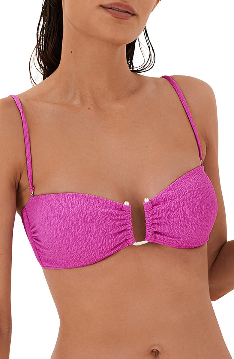 ViX Paula Hermanny Firenze Jill Bandeau Bikini Top, Main, color, Pink