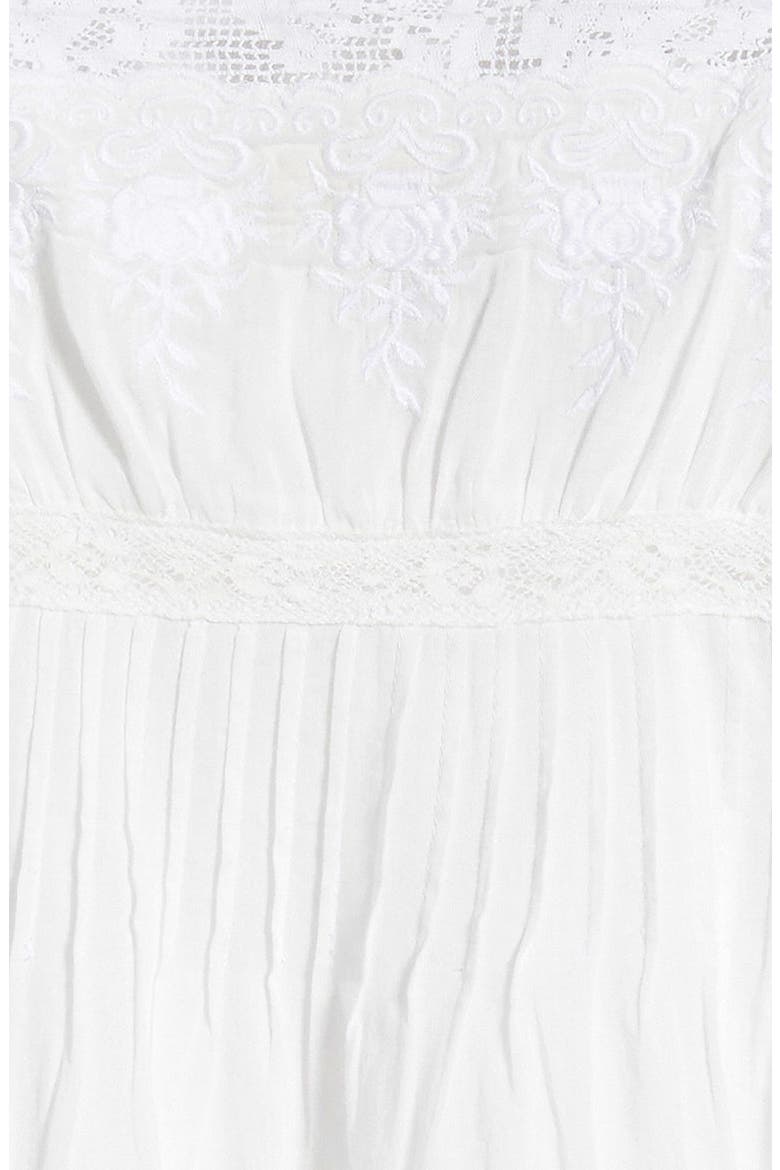 Kids' Zuri Floral Lace Embroidered Tiered Dress, Alternate, color, WHITE
