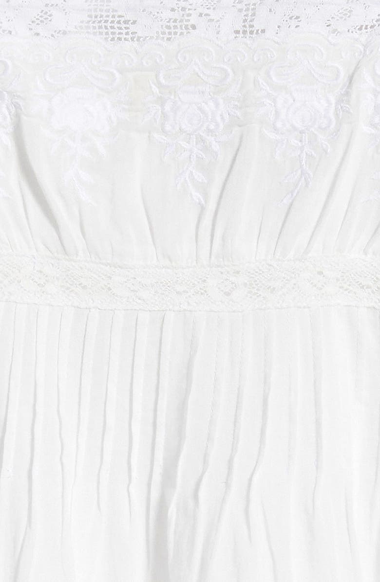 LoveShackFancy Kids' Zuri Floral Lace Embroidered Tiered Dress, Alternate, color, White