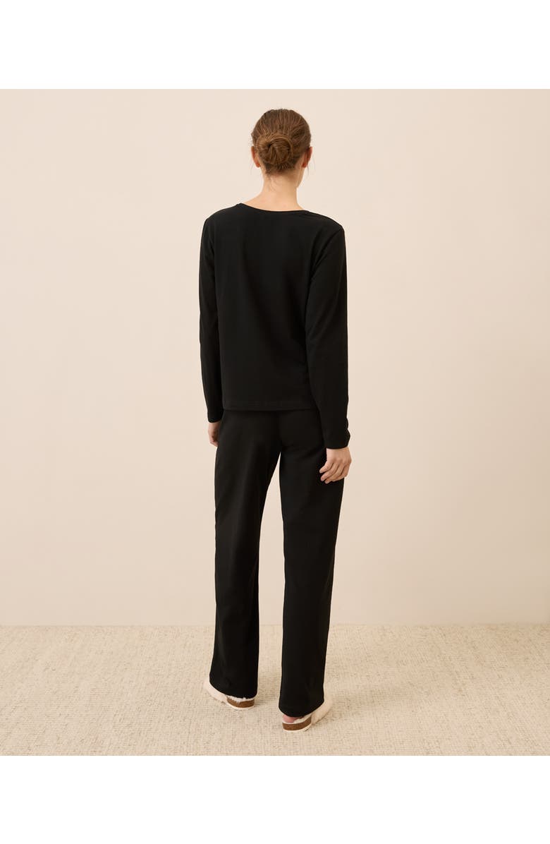 Pact Organic Cotton Cool Stretch Relaxed Sleep Shirt, Alternate, color, Black