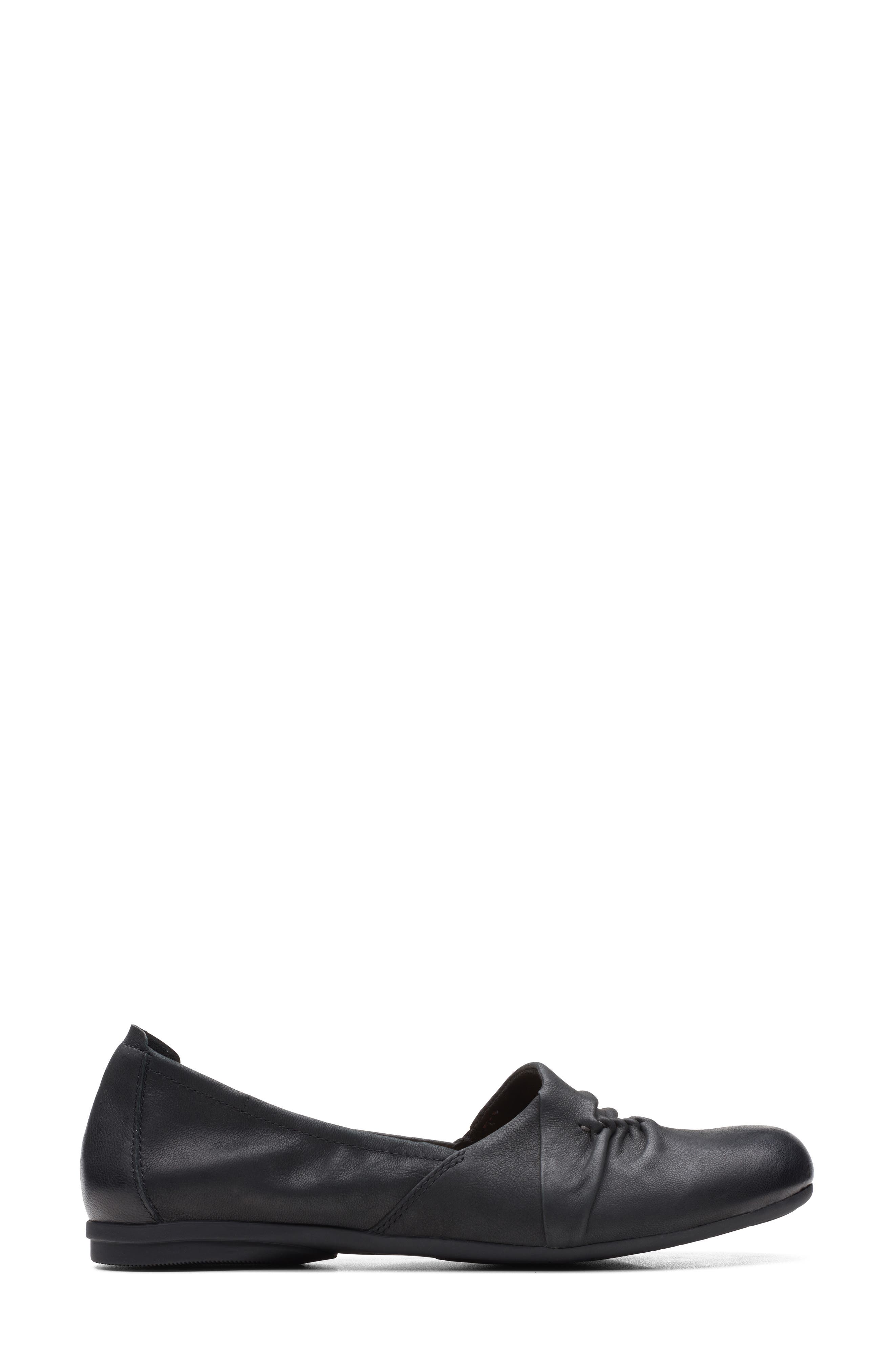 Clarks<sup
®</sup
 Rena Way Flat, Alternate, color, Black