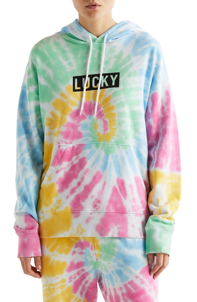 Lucky Brand Tie Dye Hoodie, Main, color, 
