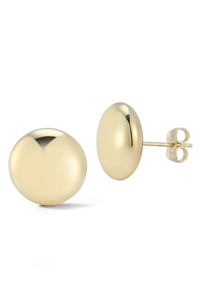 Ember Fine Jewelry 14K Yellow Gold Button Stud Earrings, Main, color, 