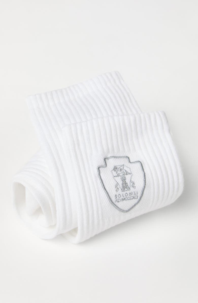 Brunello Cucinelli Cotton knit socks, Alternate, color, White