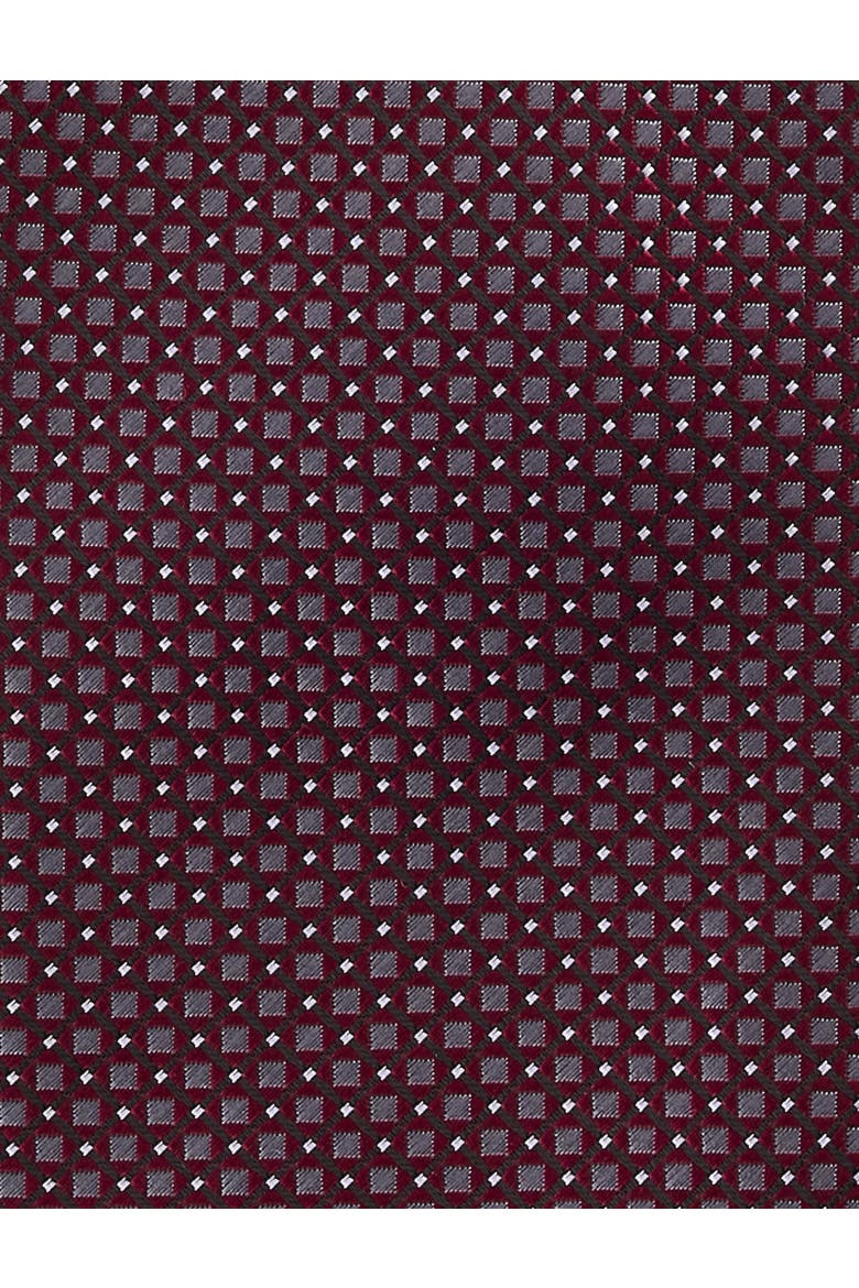Big & Tall Diamond Patterned Tie, Alternate, color, BURGUNDY