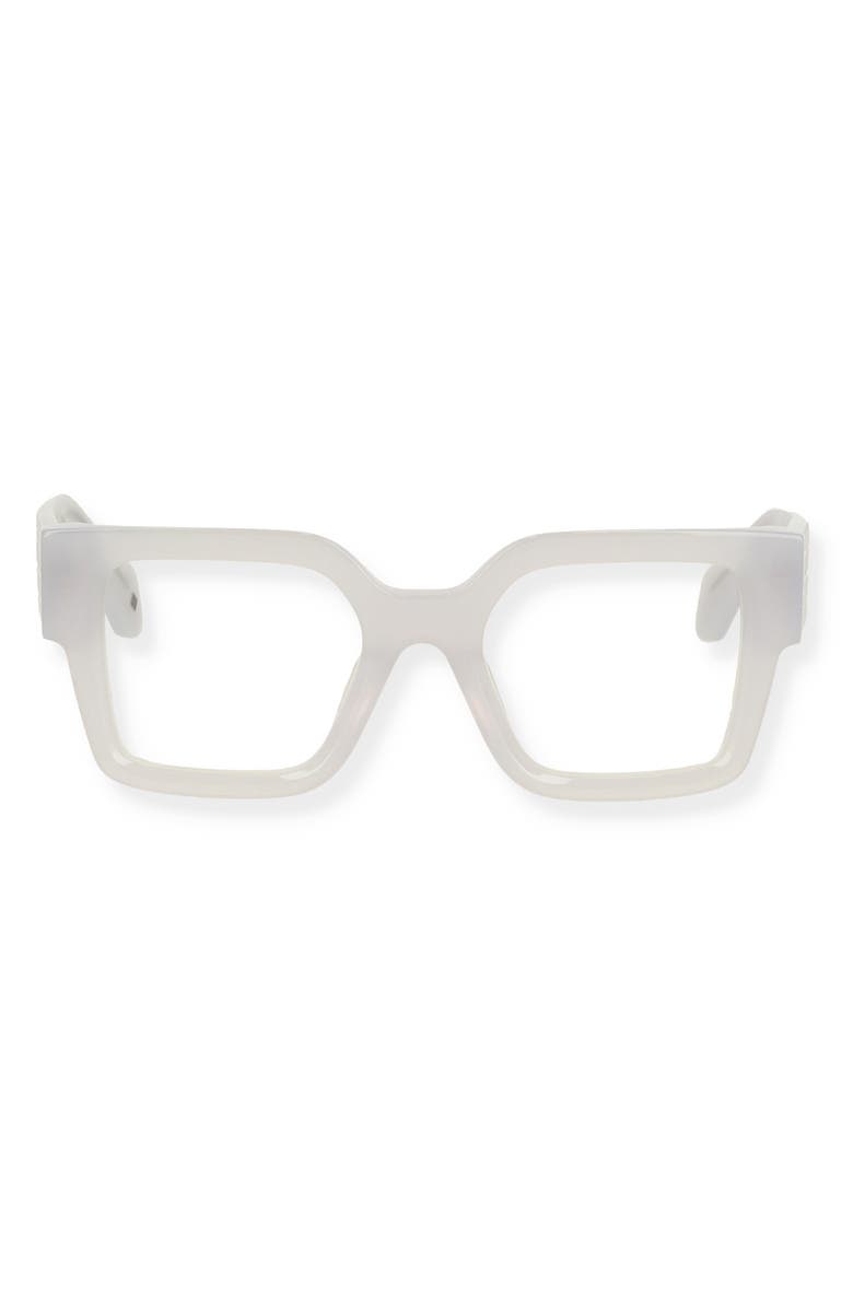 Off-White 50mm Square Optical Frames, Main, color, 