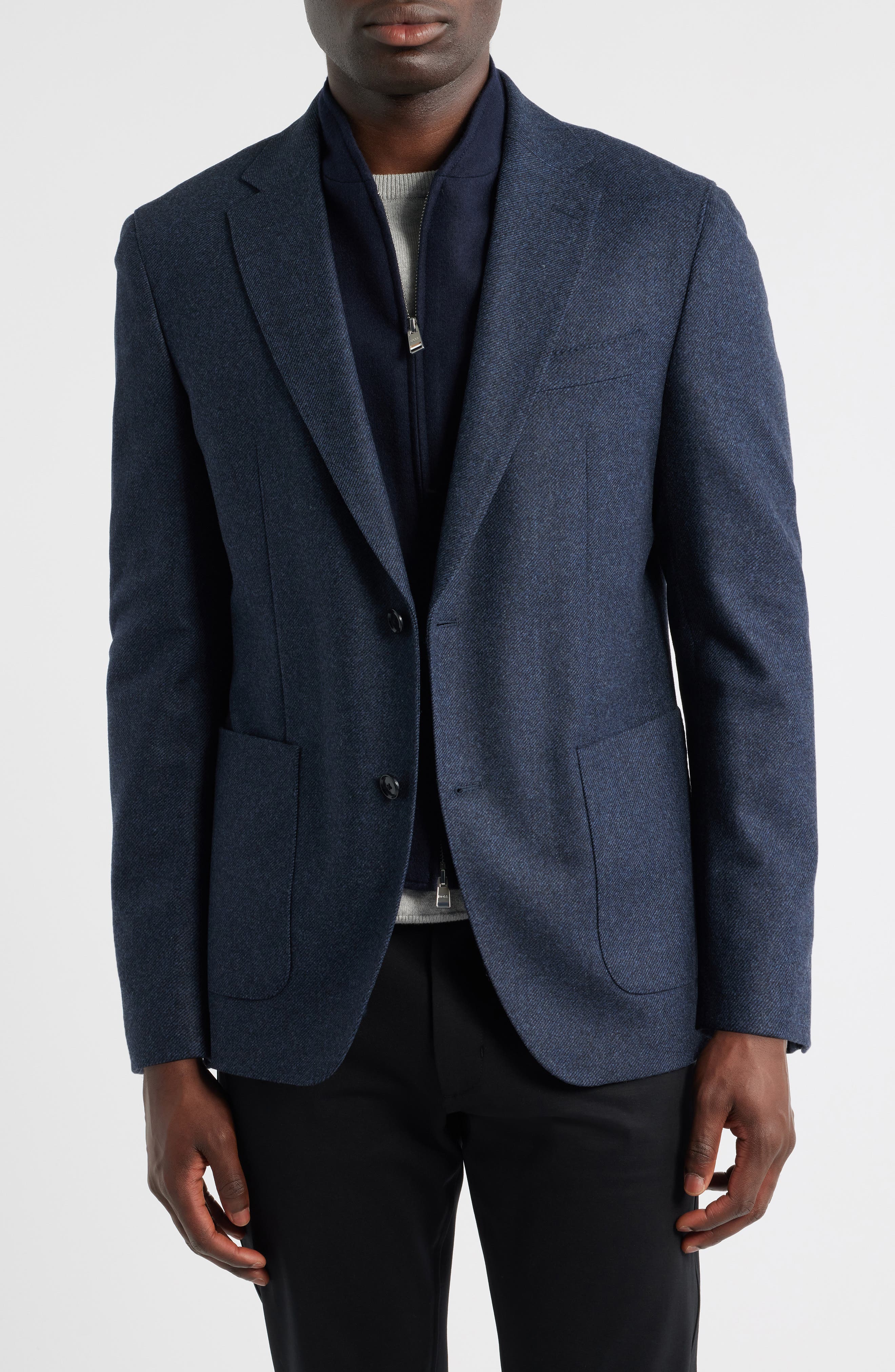 Hutson Slim Fit Wool Blend Bib Jacket - image 3