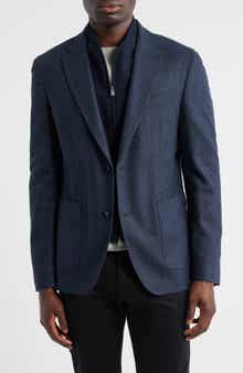 BOSS Hutson Slim Fit Wool Blend Bib Jacket