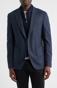BOSS Hutson Slim Fit Wool Blend Bib Jacket