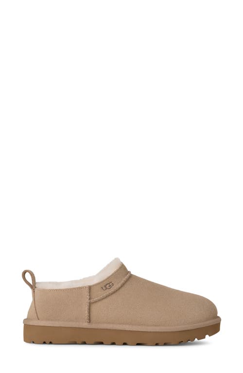 Ugg(r) Classic Micro Genuine Shearling Slipper In Sand