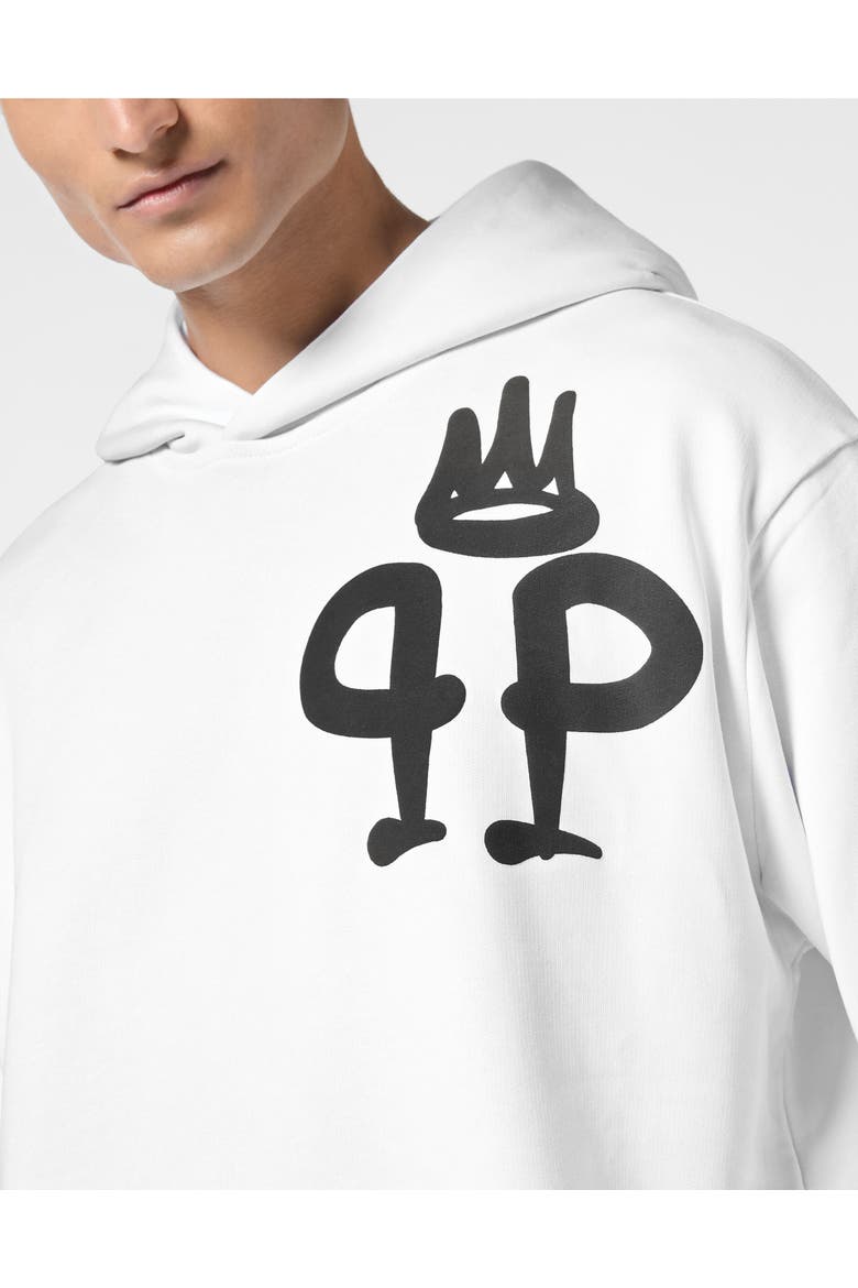 Hoodie Sweatshirt Ls King Plein Men, Alternate, color, white