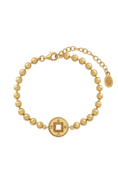 Radiant Fortune Gold Lucky Coin Bracelet