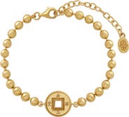 Karma and Luck Radiant Fortune Gold Lucky Coin Bracelet