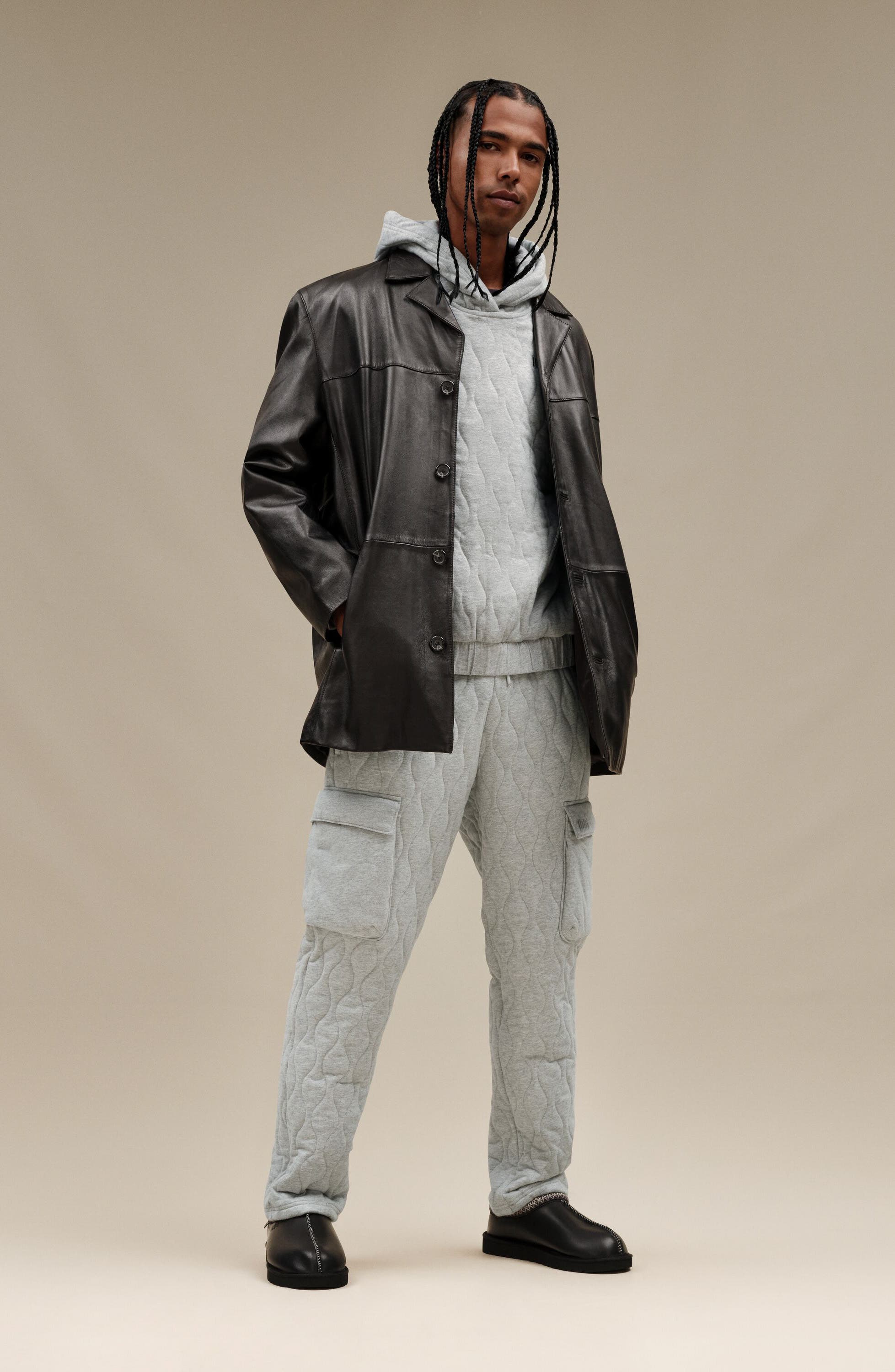 UGG<sup>®</sup> Tasman Leather Slipper, Alternate, color, 