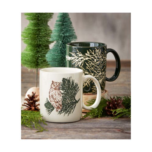 Tag Wilde Pine Juniper Ceramic Mug Spruce Green Dishwasher Safe In Green