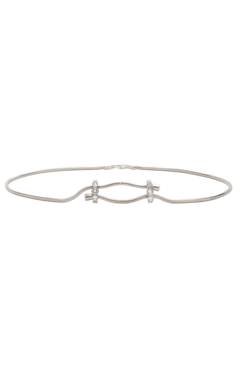 Lanvin Traviata By Lanvin Brass Belt, Alternate, color, Silver-Crystal