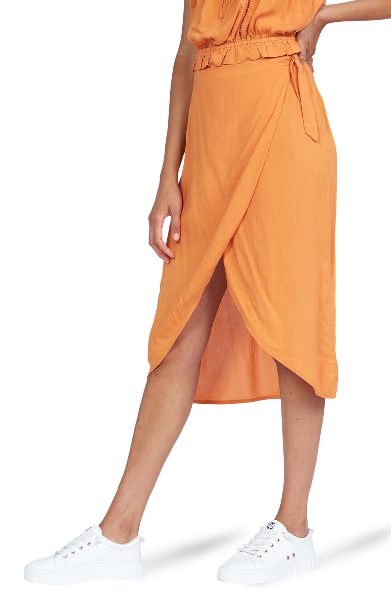 Roxy Destiny Waits Faux Wrap Skirt, Alternate, color,