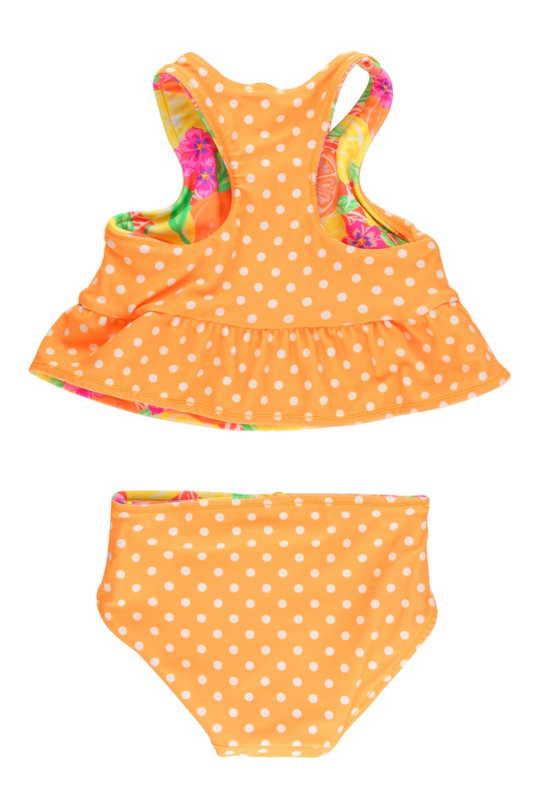 Kids' Neon Squeeze Reversible Two-Piece Swimsuit, Alternate, color, YELLOW