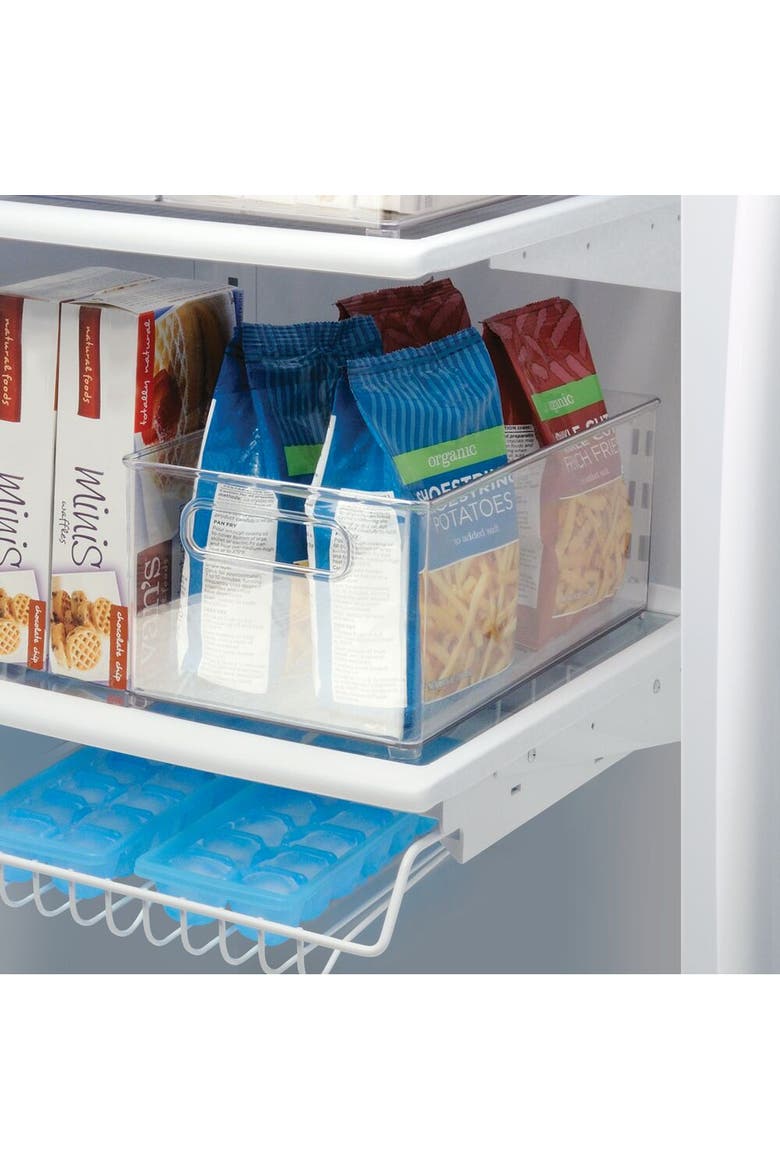 Stackable Fridge Bin - Kitchen Storage Bin for Pantry, Cabinets, or Fridge, Set of 4, Clear, Alternate, color, Clear