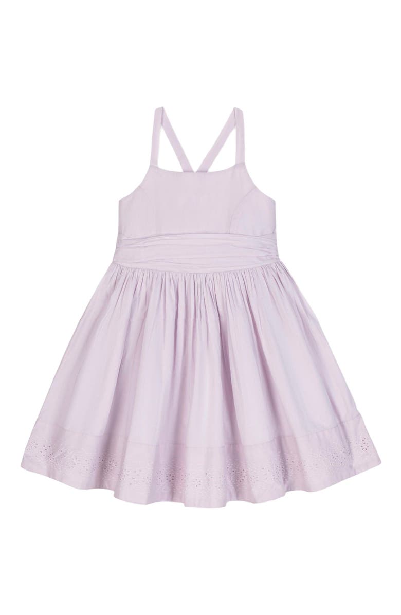 Hope & Henry Baby Girls' Organic Embroidered Special Sundress, Infant, Main, color, Light Lavender