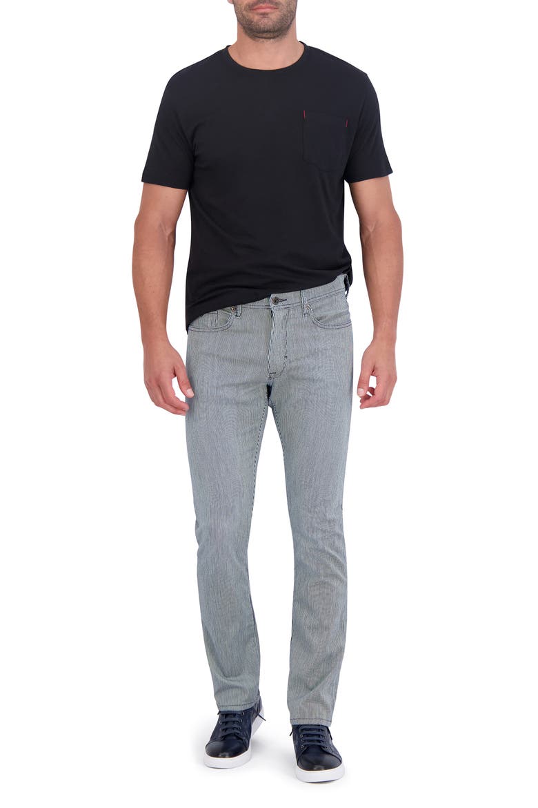 Grassini Stripe Straight Leg Pants, Alternate, color, INDIGO