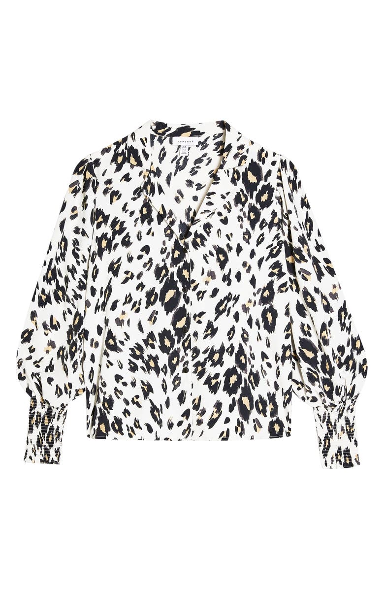 Topshop Scribble Animal Print Top, Alternate, color, 