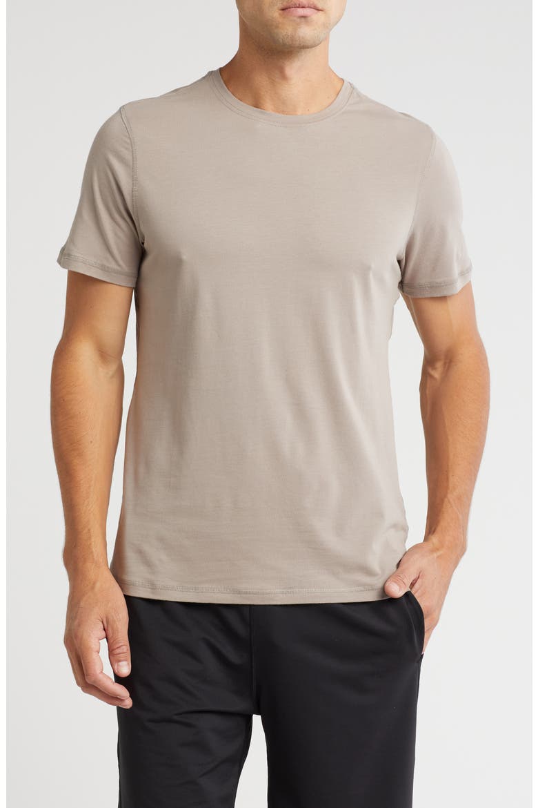 Stone Washed Stretch Pima Cotton T-Shirt, Main, color, SATELLITE