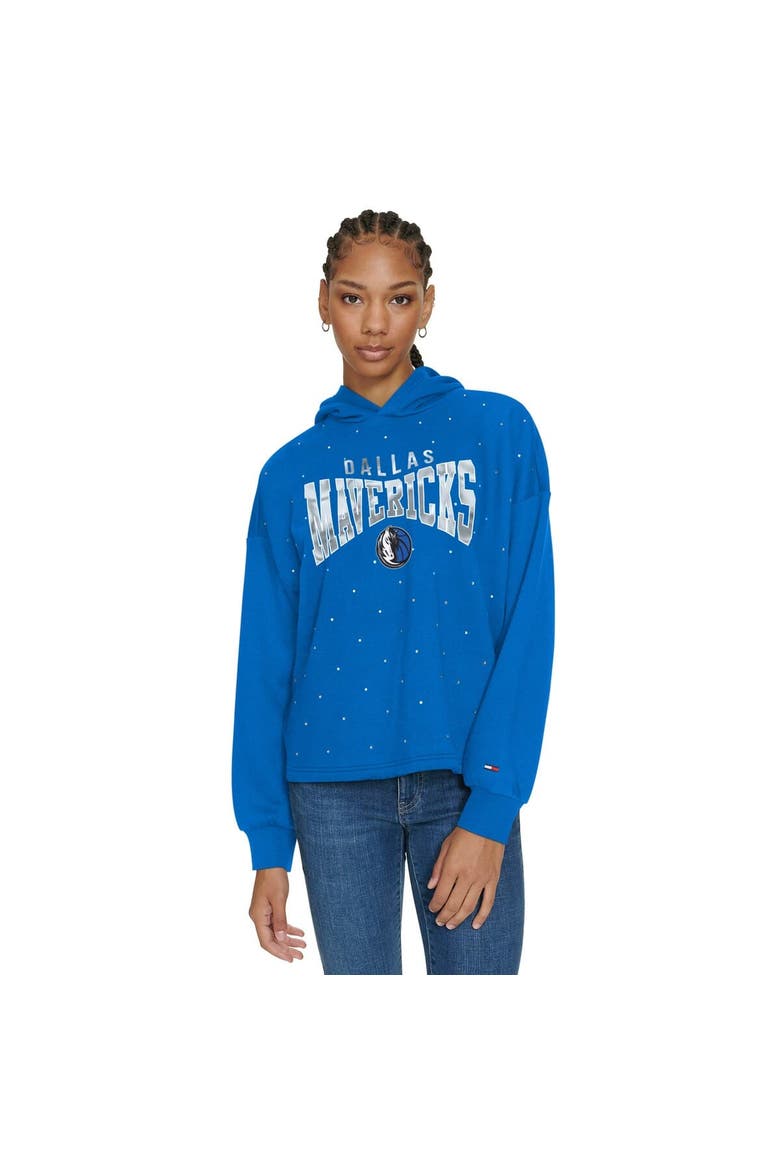 Women's Tommy Jeans Blue Dallas Mavericks Stella Cropped Pullover Hoodie, Main, color, Blue