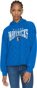 TOMMY JEANS Women's Tommy Jeans Blue Dallas Mavericks Stella Cropped Pullover Hoodie