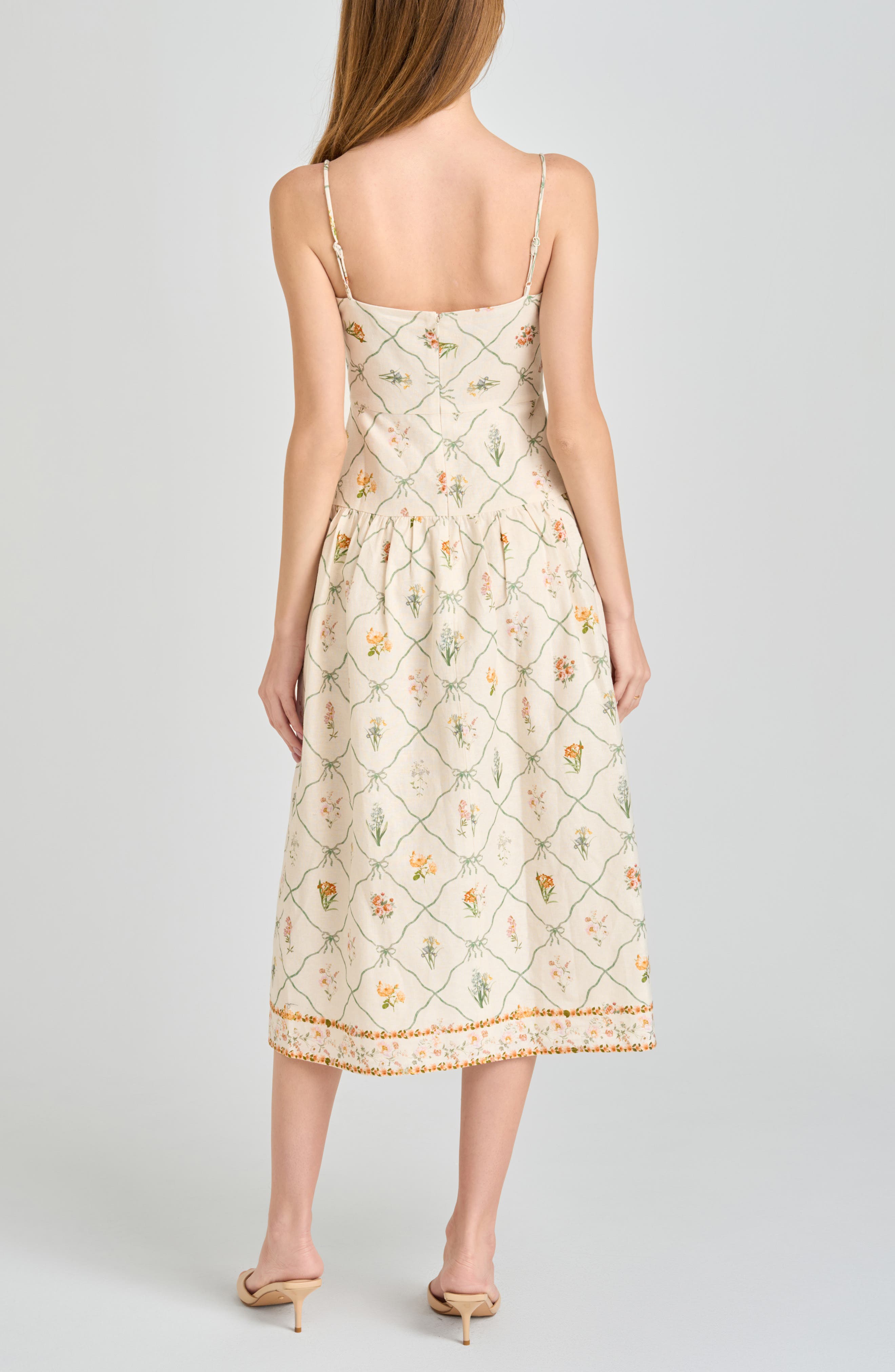 Juliet Print Linen Blend Midi Sundress - image 2