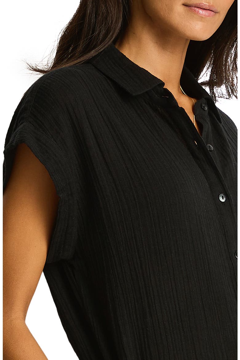 Sunset Cover-Up Romper, Alternate, color, BLACK