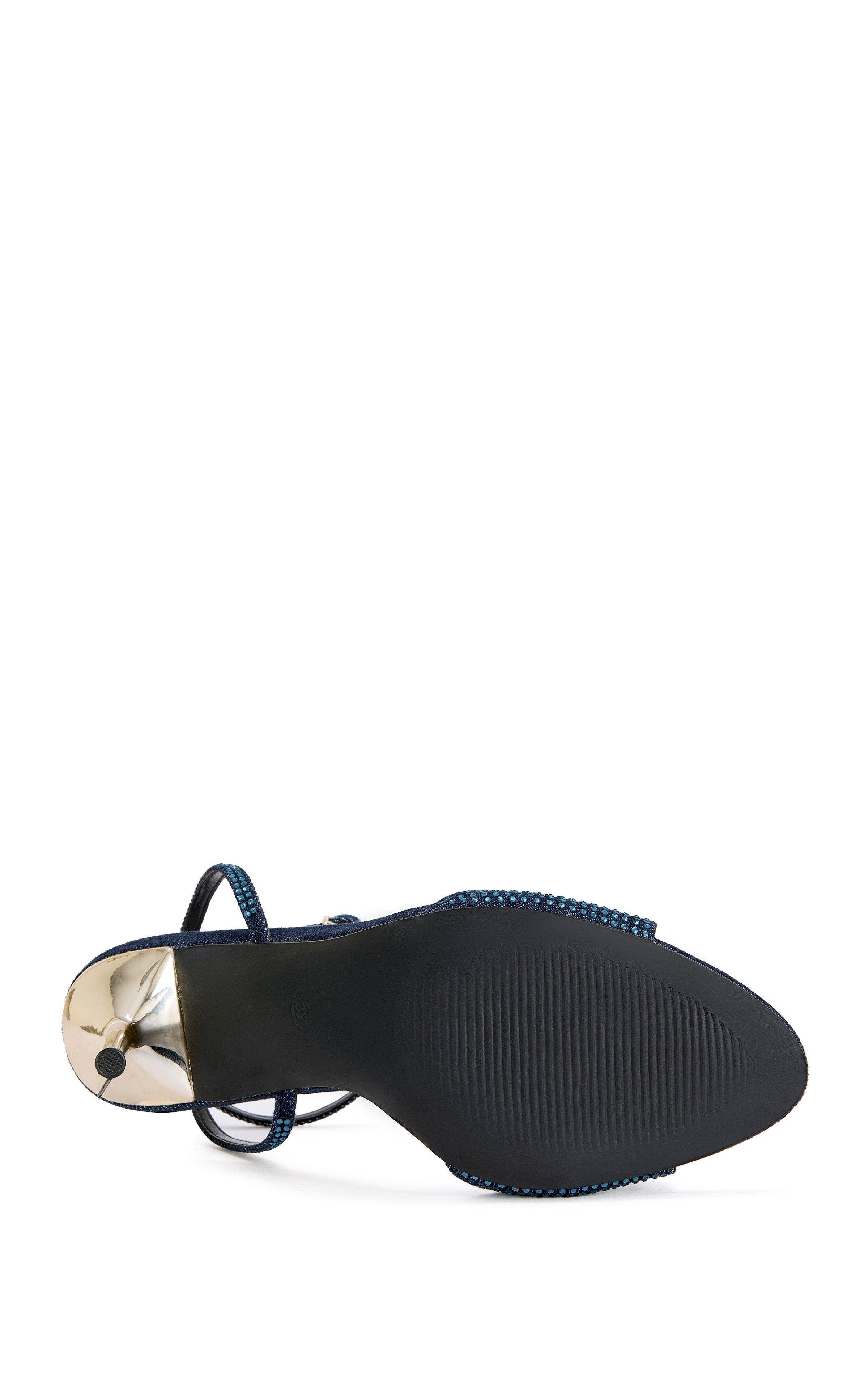 AZALEA WANG Treetok Stiletto Sandal, Alternate, color, Denim