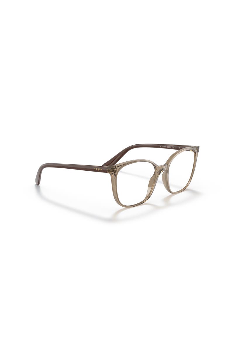 52mm Rectangle optical glasses, Alternate, color, Brown