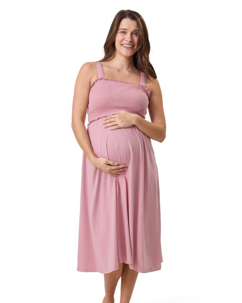 Sienna Smocked Maternity & Nursing Dress