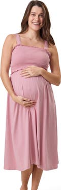 Kindred Bravely Sienna Smocked Maternity & Nursing Dress